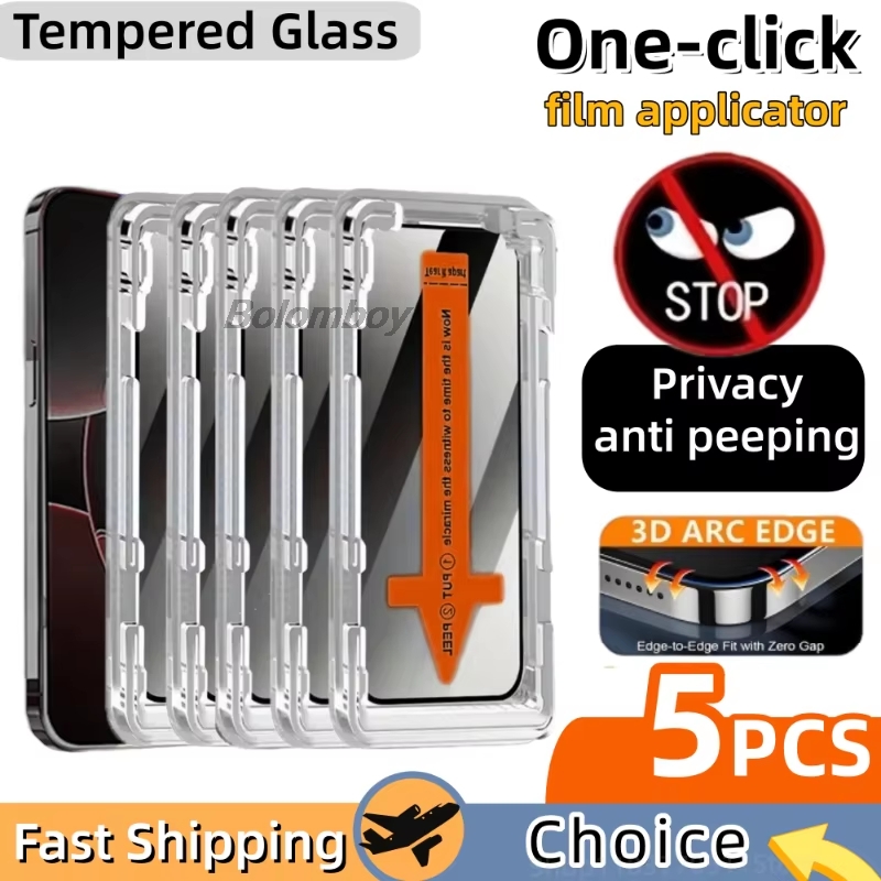 Vivo V40 - 5Pcs Privacy Screen Protector Temeperd Glass