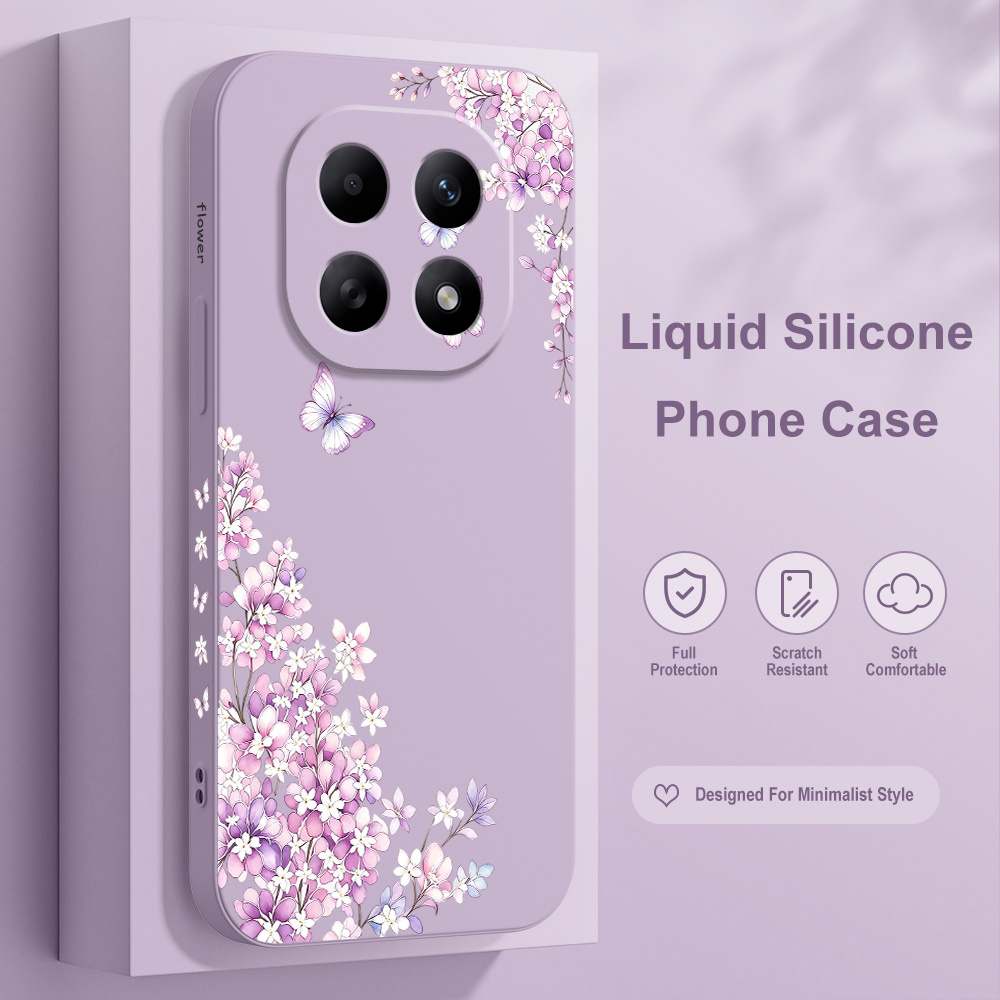 Violet Floral Phone Case For X - đánh giá và giá Xiaomi Redmi Note 13