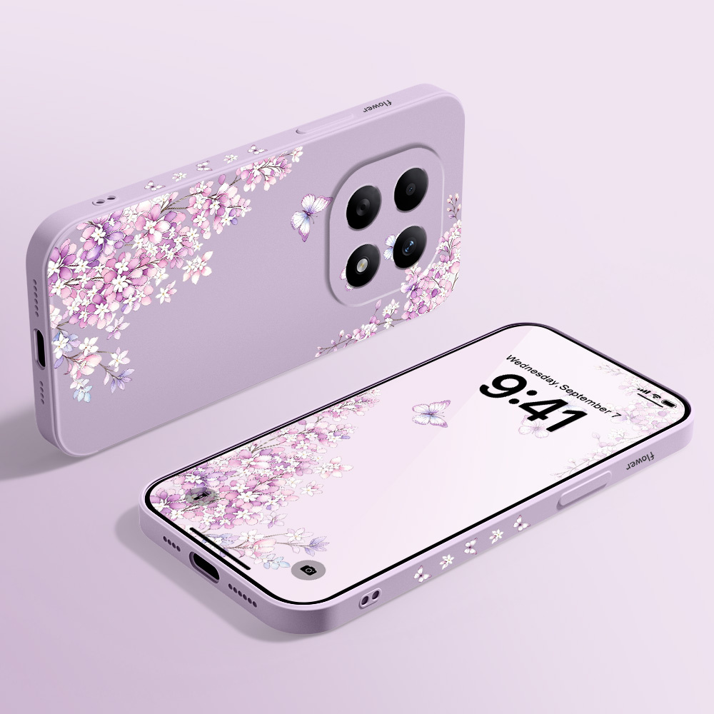 Violet Floral Phone Case For X - đánh giá và giá Xiaomi Redmi Note 13