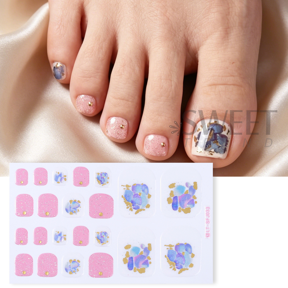 5pcs Elegant Rhinestone Design - đánh giá và giá Full Cover Adhesive