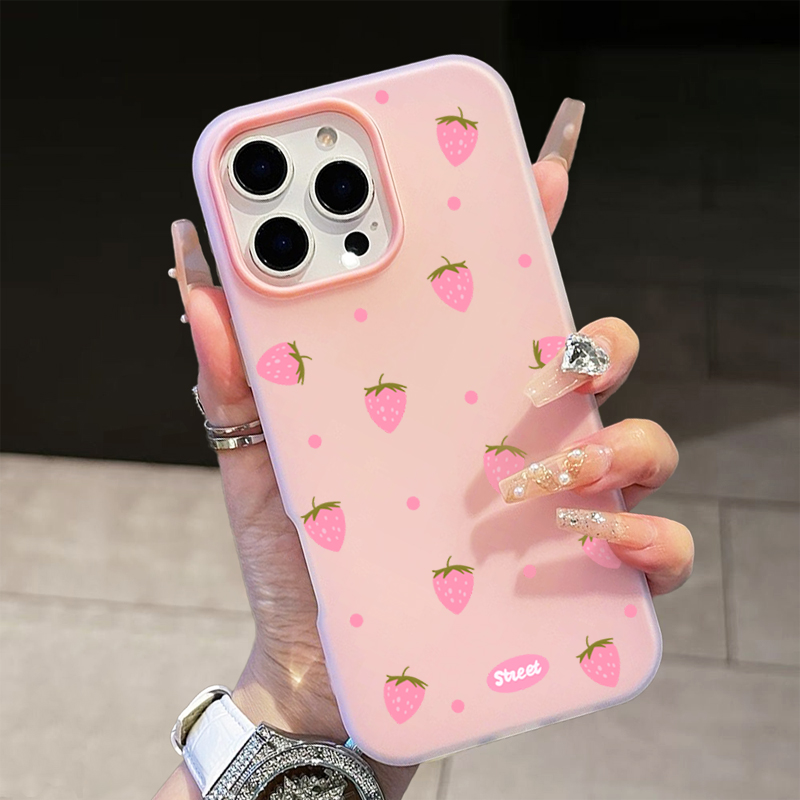 Sweet Pink Strawberry Pattern  - đánh giá và giá Xiaomi Redmi Note 13
