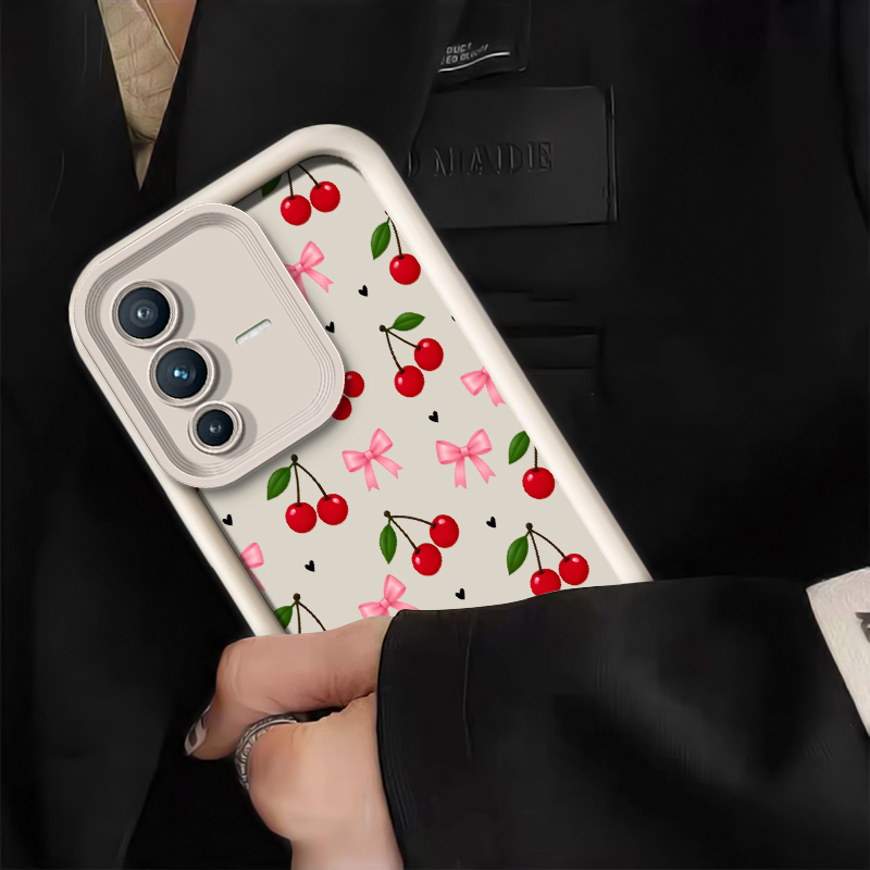Bow Cherry Pattern Phone Case  - đánh giá và giá Vivo V40